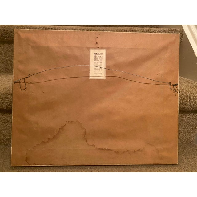 Red Sunset Painting by Listed Artist George Washington Nicholson For Sale - Image 8 of 8