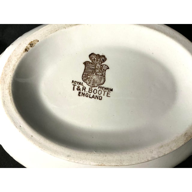 Ironstone Vegetable Tureen With Lid by T & R Boote, England For Sale - Image 10 of 11