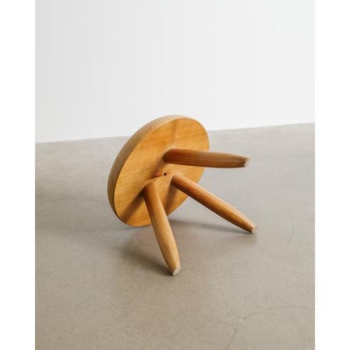 Charlotte Perriand Low Mid-Century French Wooden Berger Stool by Charlotte Perriand, 1960s For Sale - Image 4 of 6