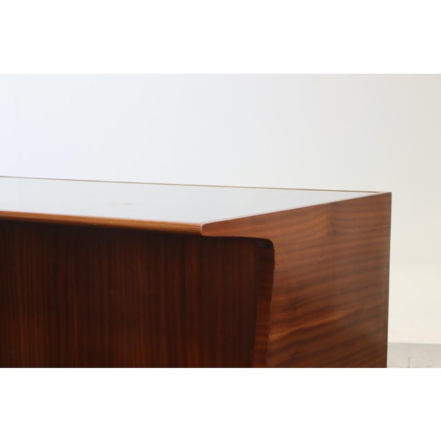 Desk in Wood, Brass and Enamelled Glass by Gio Ponti, 1950 For Sale - Image 10 of 18