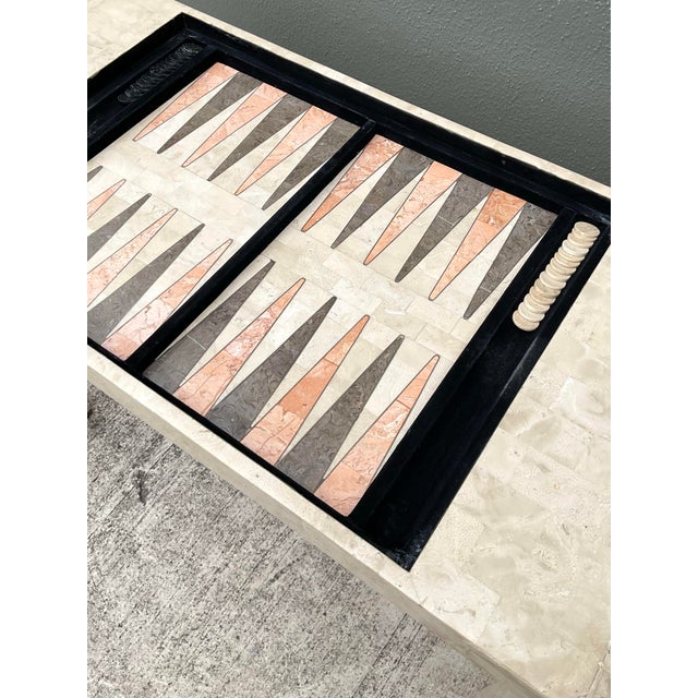 Vintage Architectural Tessellated Stone Chess and Backgammon Table For Sale - Image 10 of 14