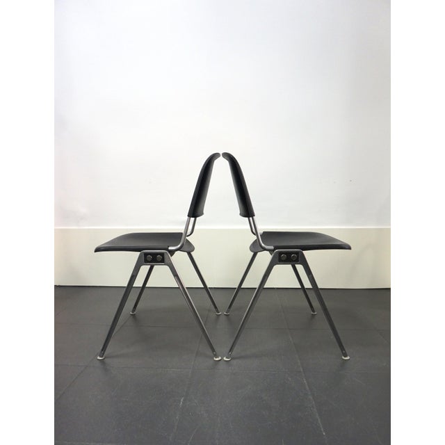 Black Model 1601 Stackable Chairs by Don Albinson for Knoll, 1960s, Set of 4 For Sale - Image 8 of 14