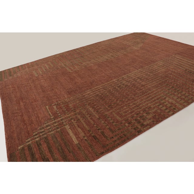 Late 20th Century Contemporary French Art Deco Style Geometric Wool Rug, by Rug & Kilim, India For Sale - Image 5 of 10