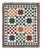 Folk Art Star Woven Throw Blanket – Checkerboard Patchwork, 60 × 50 For Sale