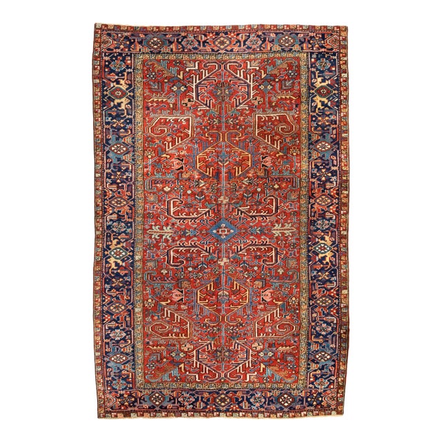 1930s Vintage Persian Heriz Rug For Sale