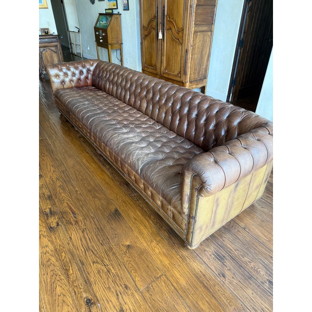 Restoration Hardware Modena Chesterfield Tufted Bench-Cushion Sofa For Sale - Image 9 of 11