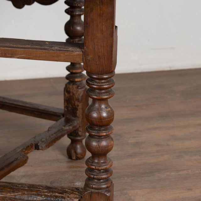 18th Century Portuguese Chestnut Drop Leaf Dining Console Table For Sale - Image 12 of 16