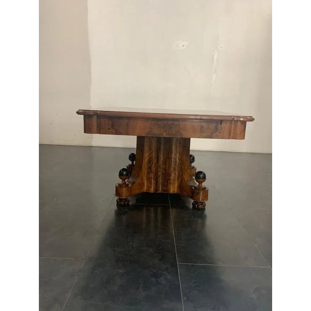 Art Deco Carved Burr Dining Table, 1930s For Sale - Image 3 of 12