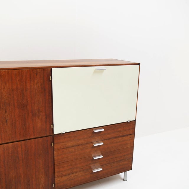 Brown Mid-Century Modern Teak Cabinet by Cees Braakman for Pastoe, 1950s For Sale - Image 8 of 12