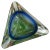 Italian Blue and Green Murano Glass Ashtray from the Sommersi Series, 1950s For Sale - Image 6 of 6
