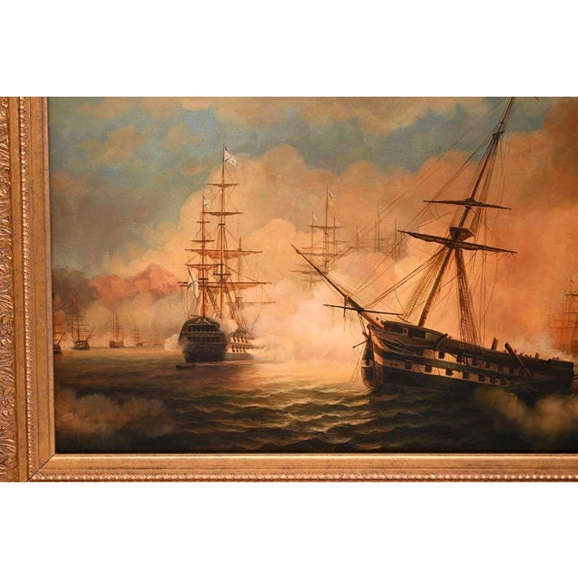 1950s Elliotte, Nautical Scene, Oil Painting, 1950, Framed For Sale - Image 5 of 10