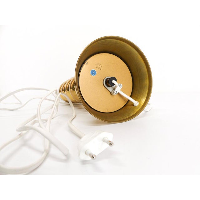 Metal Scandinavian Ball Lamp Base in Gilded Brass from Enco, 1960s For Sale - Image 7 of 8