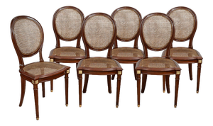 Antique Napoleon III Chairs in Solid Mahogany, France, 19th Century, Set of 6