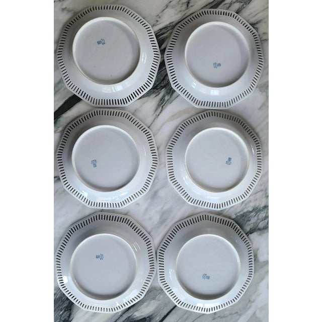 Traditional Last Chance!1930's Schumann Bavaria Reticulated Floral Motif Plates - Set of 6 For Sale - Image 3 of 11