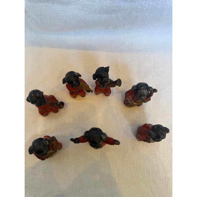 Cast Iron Black 7 Piece Marching Band For Sale - Image 9 of 9