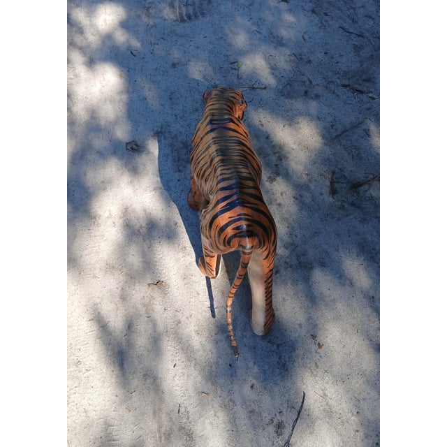 This is a rare life-size tiger statue. In very good condition. Almost perfect.