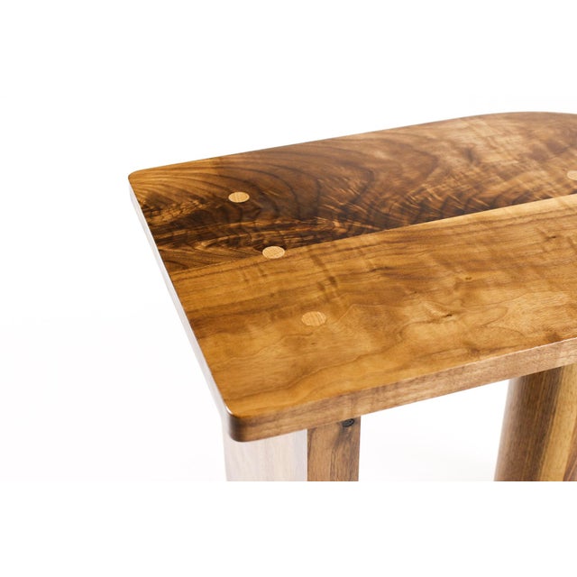 Brown Custom Modernist Rectangular Side End Table — Ventana — Walnut + White Oak For Sale - Image 8 of 8