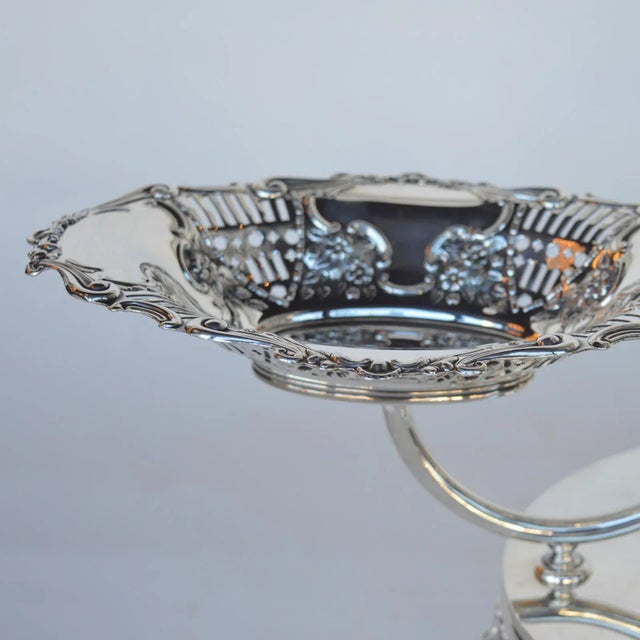 Italian Silver Center Table Set, Late 19th Century For Sale - Image 3 of 9