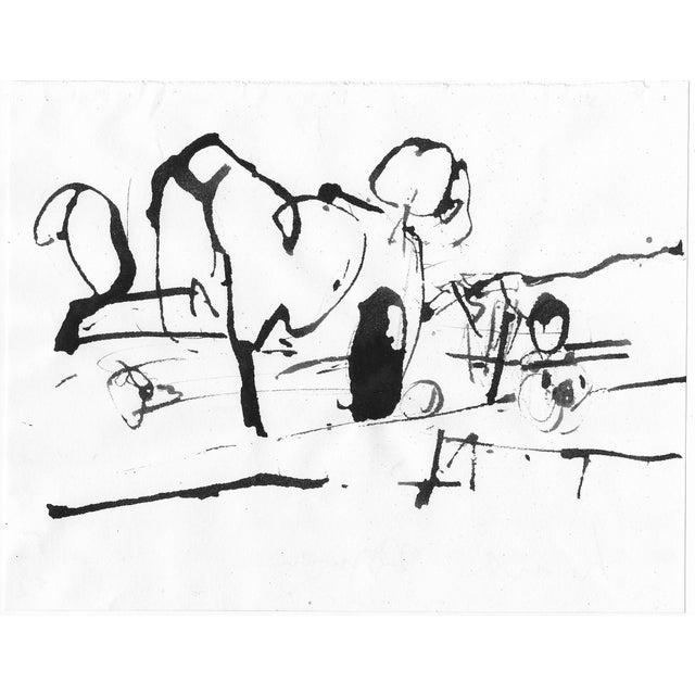 1991 abstracted landscape painting on paper by Northern Virginia by DC area artist Mark Dorman. Signed on the back, titled...