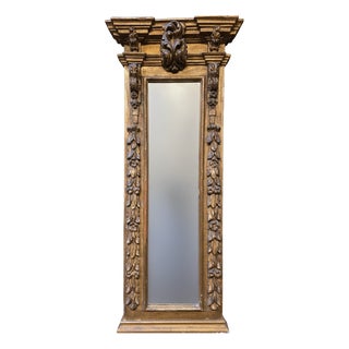 Italian Baroque Wall Mirror in Gilt Wood, Mid-19th Century For Sale