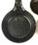 Vintage Set of 3 Black Enamel Coated Metal Pans For Sale - Image 11 of 11