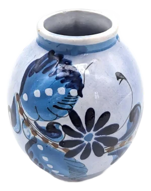 1980s Tonalá Mexico Glazed Ceramic Bud Vase