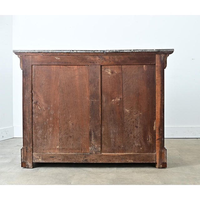 French 19th Century Louis Philippe Mahogany Commode with Marble Top For Sale - Image 12 of 12