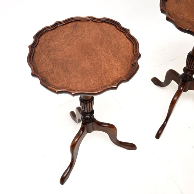 Antique Walnut Wine Tables, 1930s, Set of 2 For Sale - Image 4 of 8