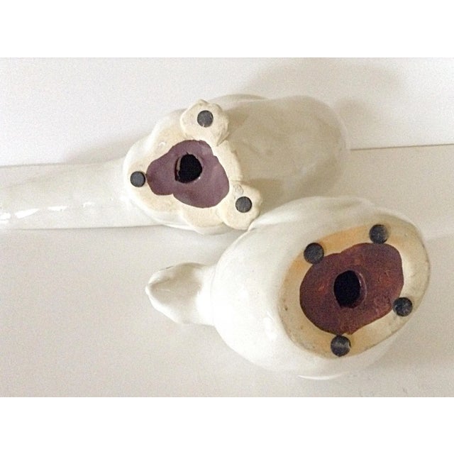 Ceramic Dove Figures - a Pair For Sale - Image 4 of 4