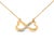 Contemporary Gold Vermeil Diamond Accent Infinity Heart Pendant Necklace For Sale - Image 3 of 4