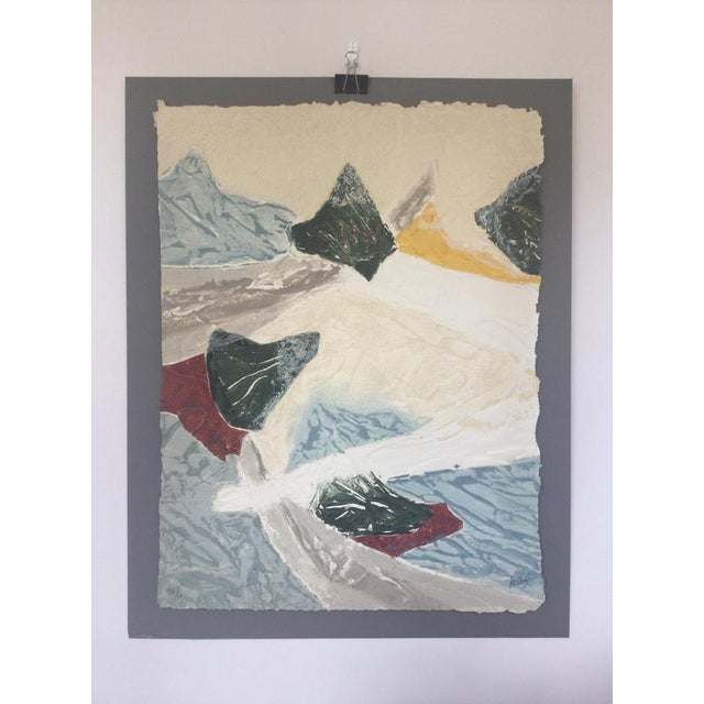 Bernard ALLIGAND born in 1953 Towards the peaks, 1992 Original carborundum engraving On pure Moulin-Larroque cloth with...