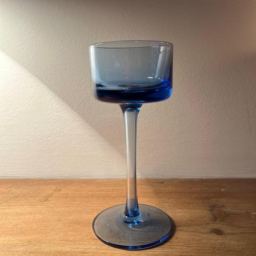Vintage Sheringham Candleholder in Blue Glass from Wedgewood For Sale - Image 4 of 15