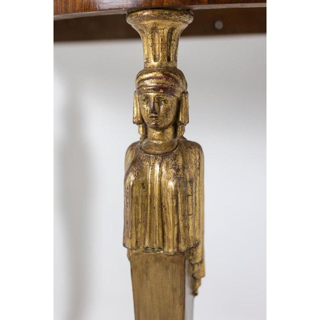Antique Empire Style Console Table with Caryatids, 1880 For Sale - Image 6 of 10