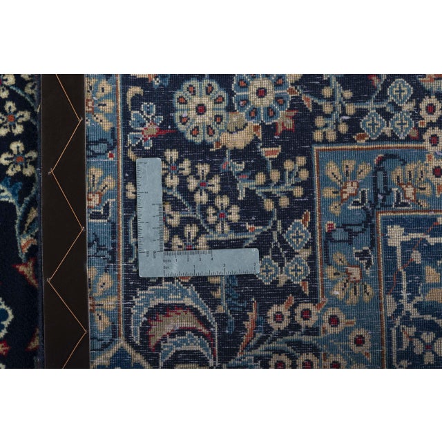 Hand-Knotted Kashan Rug in Cork Wool, 2000s For Sale - Image 11 of 12