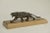 Panther Sculpture on Oak Wood Base with Wenge Inlay, 1920s For Sale - Image 6 of 12