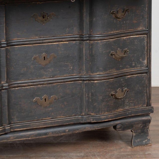 19th Century Swedish Black Painted Pine Secretary Bureau For Sale - Image 11 of 12