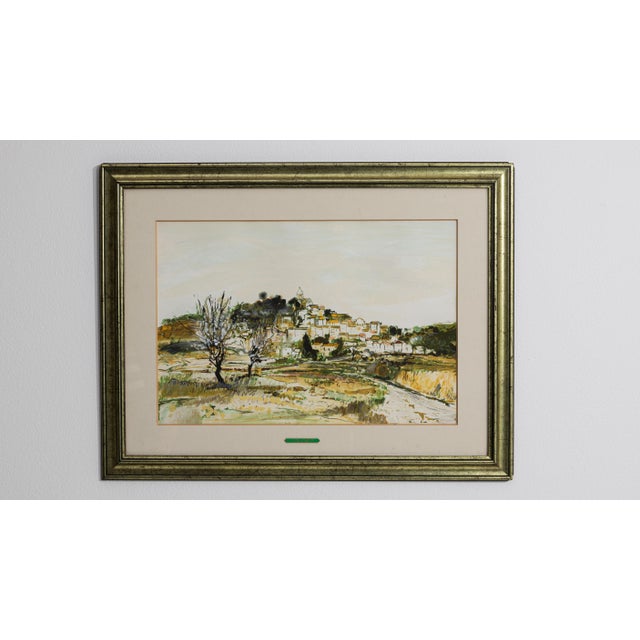 1930s France Green Wood Painting For Sale - Image 11 of 15