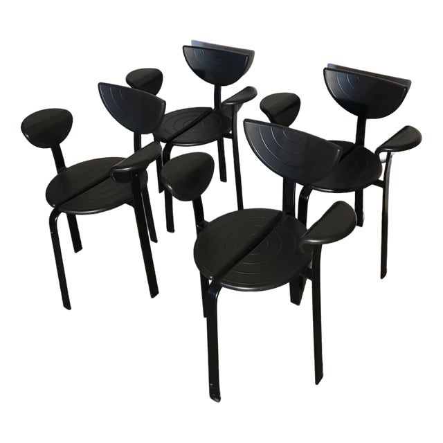 Vintage Luna Chairs by Niels Gammelgaard for Bent Krogh, 1980s, Set of 4 For Sale