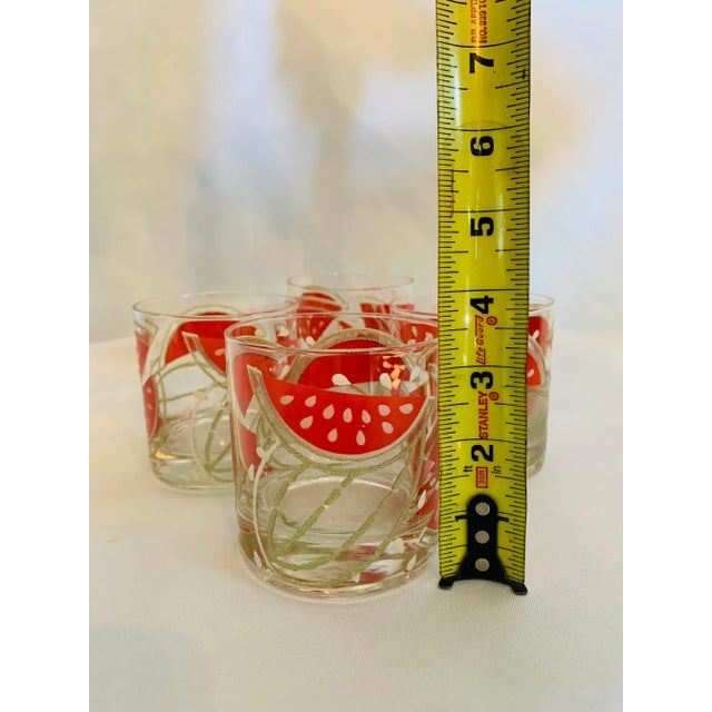 Vintage Culver Glass Watermelon Lowball Glasses - Set of 4 For Sale - Image 9 of 10