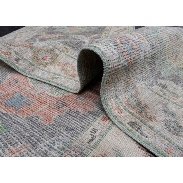 Violet Turkish Oushak Runner Rug 2'10" x 8'1" For Sale - Image 8 of 8