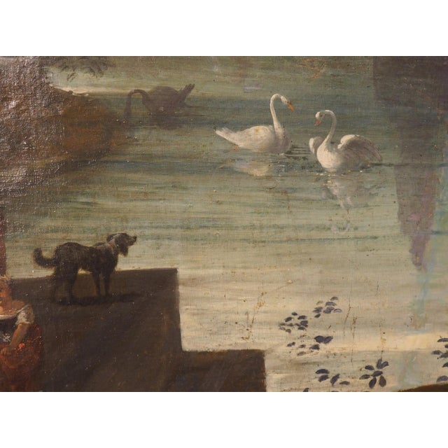 18th Century A Rare and Monumental 18th Century Italianate Landscape Oil on Canvas by Dutch Old Master W. Troost the Elder (1684-1752) For Sale - Image 5 of 18