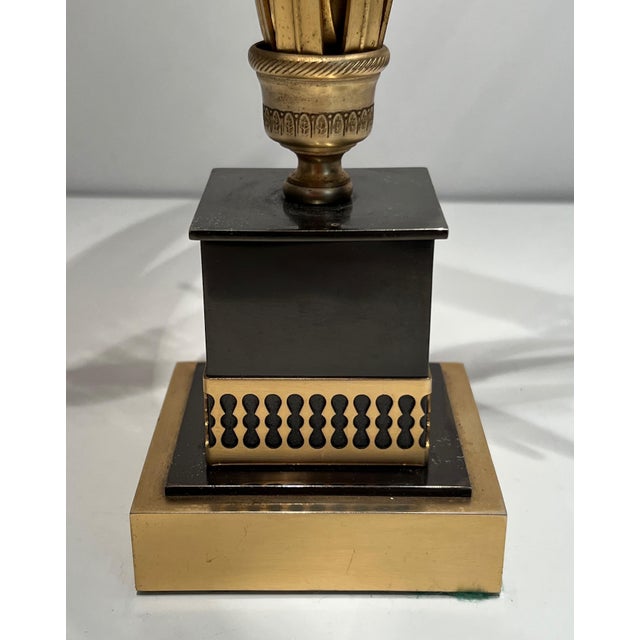 1970s Neoclassical Palm tree-shaped table lamp in the style of Maison Charles For Sale - Image 10 of 12