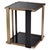 2000 - 2009 Square Side Table in Smoked Glass and Brushed Brass Finish For Sale - Image 5 of 5