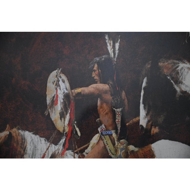 Signed and numbered limited edition lithograph by Howard Terpning, one of the most acclaimed painters of Western and...