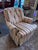This is a 1990s custom swivel chair by Jessica Charles. It has a removable seat cushion, easy to clean. Matching ottoman...