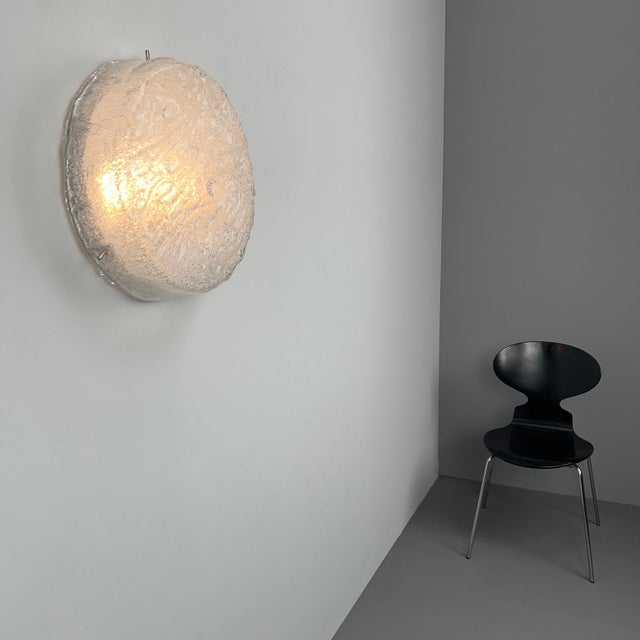 Large Wall Light in Heavy Glass by RZB-Leuchten, Germany, 1970s For Sale - Image 4 of 10