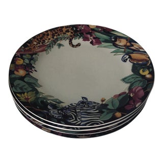 90's Vitromaster Rain Forest Salad Plates S/4 For Sale