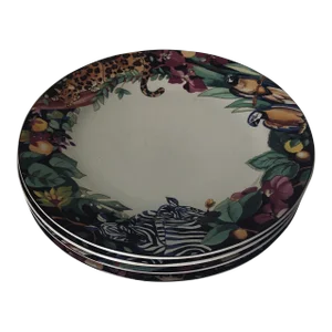 90's Vitromaster Rain Forest Salad Plates S/4