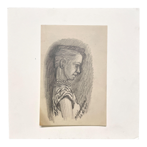 A Striking, 1940s Portrait of a Woman in Profile by Noted Chicago Modern Artist, Harold Haydon