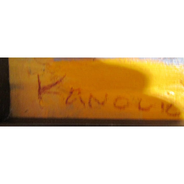 Mark Kanovich Terra-Cotta and Acrylic Painting Wood Panel Signed Dated 2012 Coa For Sale - Image 12 of 13